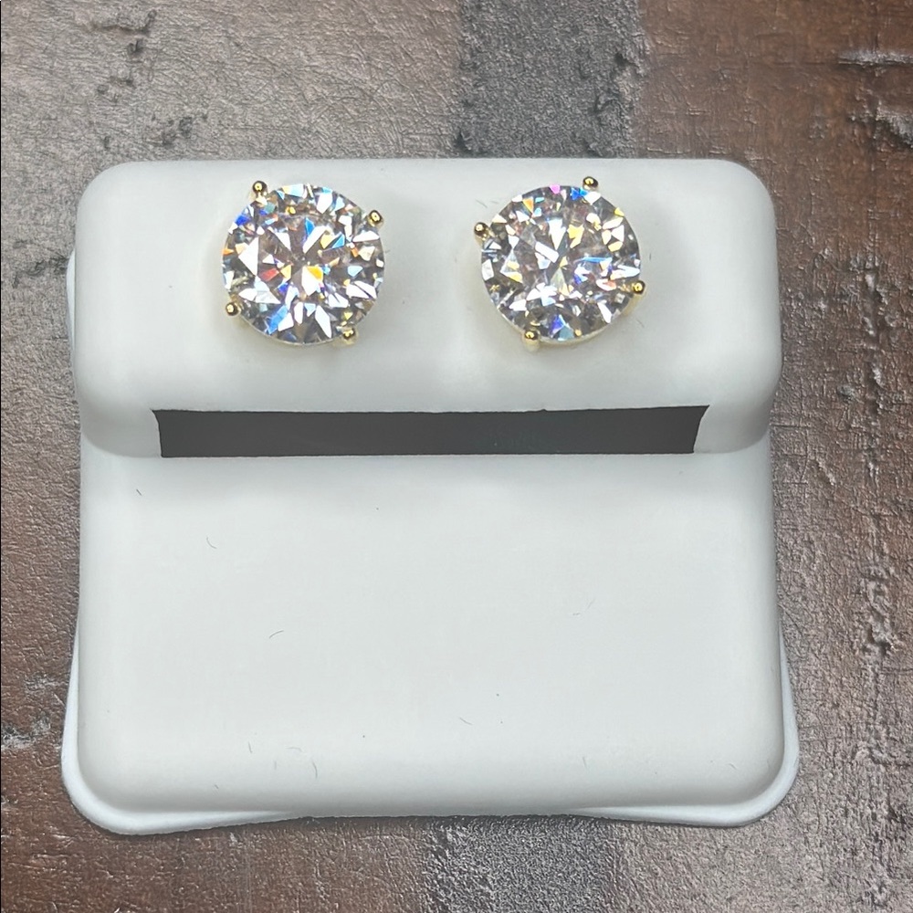 Gold and Silver Stud Earrings